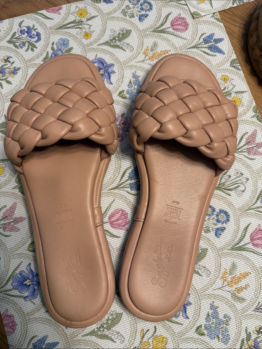 Seychelles Braided Slide Sandals in Nude Tan